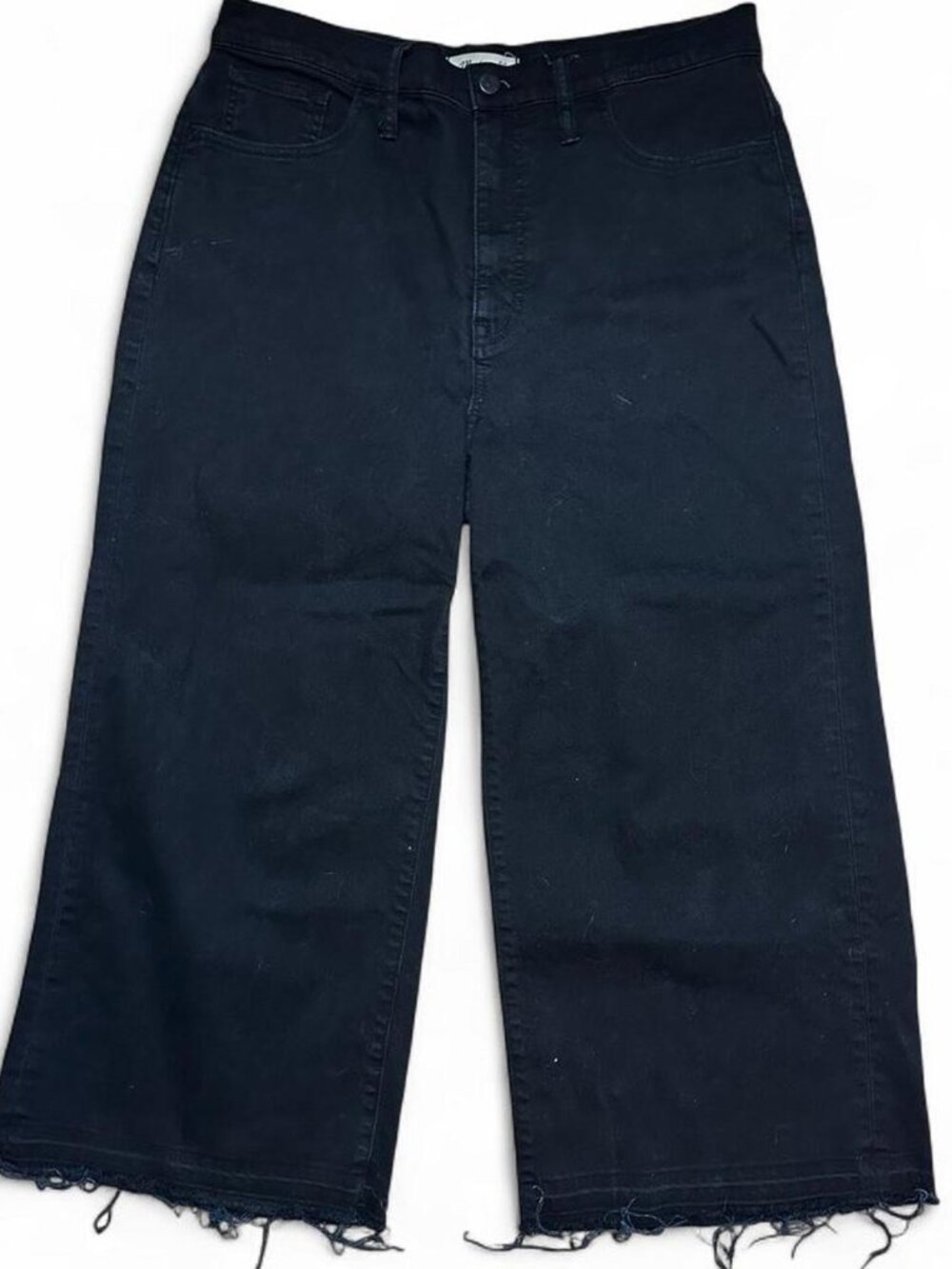 Madewell Women's Navy Wide Leg Crop Pants